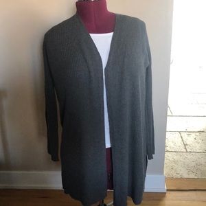 Eileen fisher bark straight long cardigan